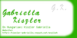 gabriella kiszler business card